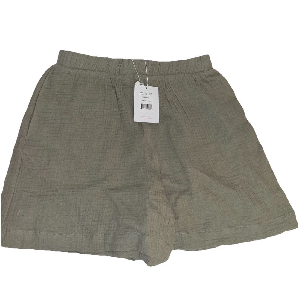 NWT Andie Swim The Isabela 100% Cotton. Muslin‎ Shorts Aloe Green Size XS $78